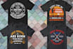 do trendy typography t shirt and svg design