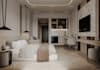 render 3d apartment interior, house, restaurant, coffee shop