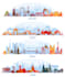 design skyline illustration with city landmarks