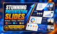 redesign powerpoint pitch deck, canva and google slides presentation