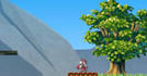 put your face in a side scrolling platform game