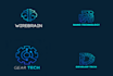 design hi tech, crypto security and technology logo