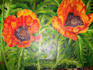paint flowers in pastel or in oil on canvas