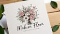 design botanical hand drawn logo