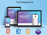 build a responsive website with HTML 5, CSS 3, javascript, bootstrap 4