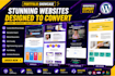 design a wordpress landing page design, sales funnel, squeeze page or sales page