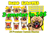 design amazing twitch emotes and sub badges in bulk