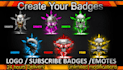 design 6 twitch sub badges or 6 sub emotes in just 10 dollar