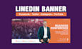 design premium linkedin banner cover header background