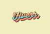 create a retro text effect