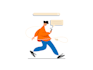 create an vector flat illustration people corporate art