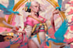 design cyberpunk and fantasy character splash art
