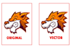 redraw, enhance and vectorise your logo and image