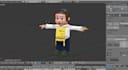 do 2d and 3d character design and animation di blender