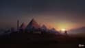 do realistic 3d illustration and background concept art