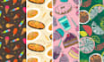 design vector seamless, trendy patterns and textile prints