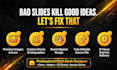 do powerpoint design, google slides, canva presentation