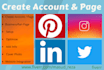 create , page setup and optimize all social media