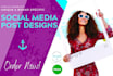 design your social media posts and banners