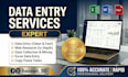 do data entry, excel data management, web research, copy paste, typing