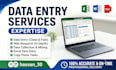 do data entry, excel data management, web research, copy paste, typing