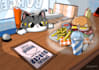 create superb cat cartoon illustration