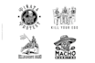 create retro dark art logo style