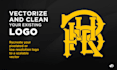 upgrade your low res logo into high quality vector