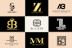 design luxury initials text monogram logo