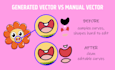manually fix and convert your ai art to clean vector