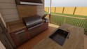 design your 3d outdoor kitchen with measurements plan and walkthrough