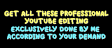 make professional youtube video editing