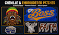 make custom embroidered, chenille, pvc, woven and leather patches