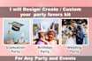 design custom printable birthday party favor labels and wrappers