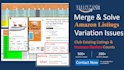 fix listing variation issue or amazon listing issues on fba