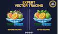 do manual vector tracing, redraw logo, convert image to vector in high quality