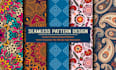 design seamless pattern for textile, fabric, clothing monogram pattern design
