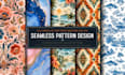 design seamless patterns for textile, fabric, clothing and monogram patterns