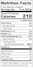 do fda,cfia and UK product nutrition facts label