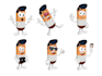 design flat cartoon character vector