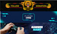 custom animated twitch logo, kick stream overlay panels screens banners facecam