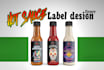design a creative unique hot sauce label