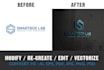 modify convert your existing logo or image, raster to vector