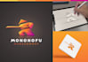 create a modern geometric polygonal 3d logo