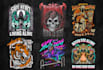 design custom t shirt illustration for streetwear brand