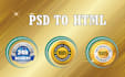convert PSD to HTML PSD to HTML responsive xd to HTML within a day