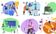 design flat vector illustrations for your website and app
