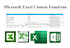create excel marco and custom function