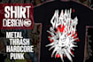 a custom metal or punk band t shirt design