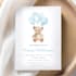 design pink teddy bear baby shower invitation printable